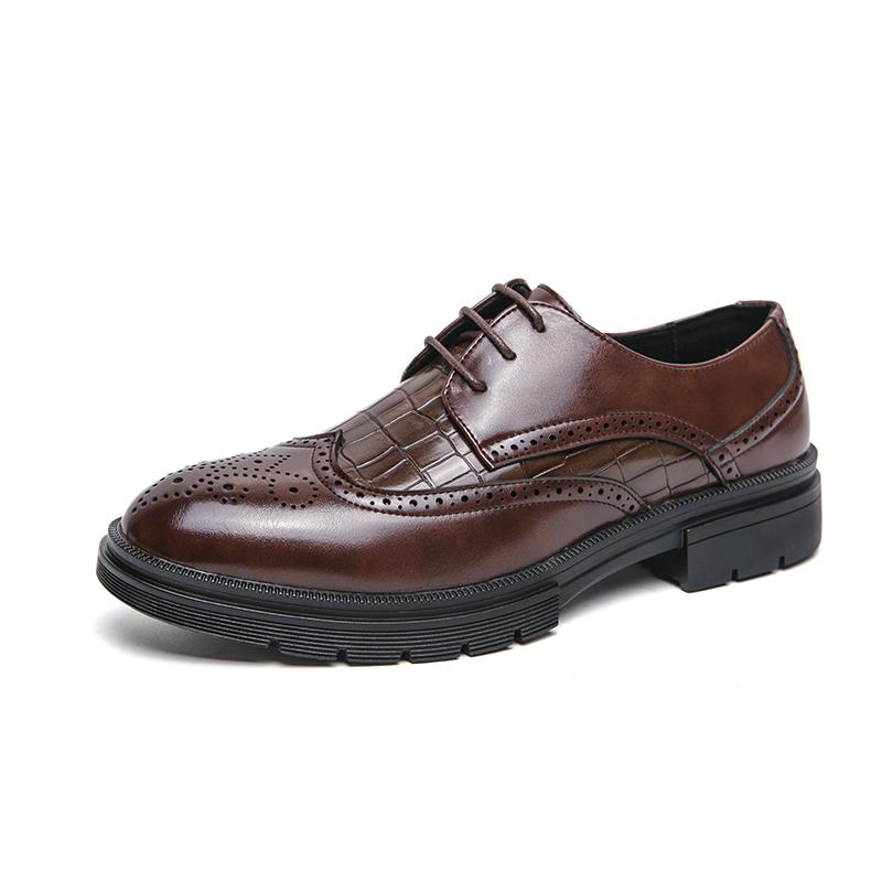 Italian Style Men's Genuine Leather Business Shoes Carved Brogue Shoes High-end Dress Shoes High-quality Loafers Free Delivery