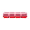 6 Pcs Screw Storage Box Small Parts   Hardware Container 4 Compartments for Garage Workshop Nuts  s Craft Red
