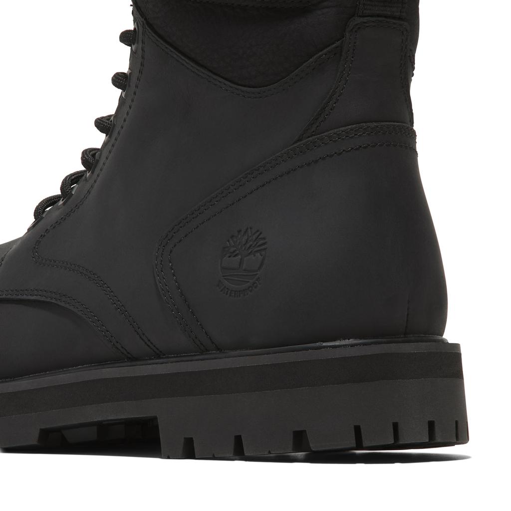 Timberland Britton Road Mid Waterproof Black Full Size Size Men's Lace-Up Boots, Grain, 9.0 (TB0A69UHW021), 27.0cm
