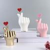 Creative Love Heart Gesture Home Decoration Miniature Model Resin Handicraft Ornaments Bedroom Decoration Crafts Desktop Decor
