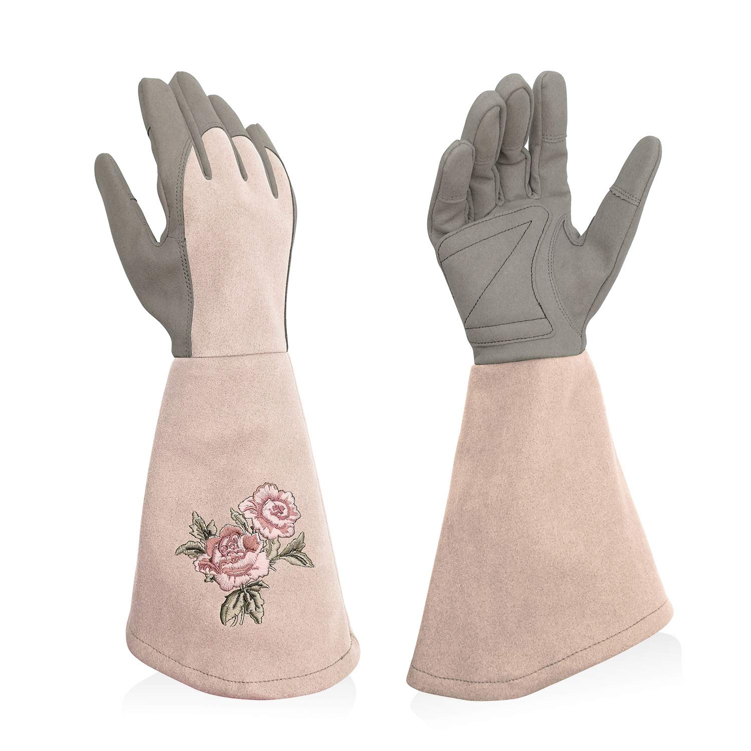 

CE Certified Gardening Long Sleeve Rose Synthetic Puncture Floral Perfect for Gardening and Yard Work [Intra-FIT] Gloves, Gloves, Leather, Resistant,
