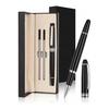 Luxury Black Oil-Based Ballpoint Pen with 2 Black Refills, Smooth Writing, Stylish & Trendy 0.5mm Bold Tip Luxury Pen, Perfect Gift Set for Men &