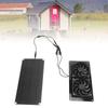 Solar Powered Exhaust Fan 10W 18V ABS Windproof Rainproof Solar Panel Dual Fan Ventilator Kit for Pe