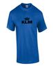 KLM Black Retro Logo Shirt Dutch Airline Aviation Geek Royal Blue T-Shirt