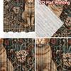 2pcs, 2D FLAT PRINTING Curtains (Without Rod) Mystic Cat Mandala Minimalist Holiday Curtains Versatile Fabric Curtains Art Deco