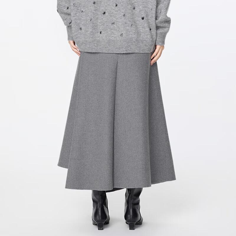 JNBY Women's Irregular Patchwork Wool Blend Skirt