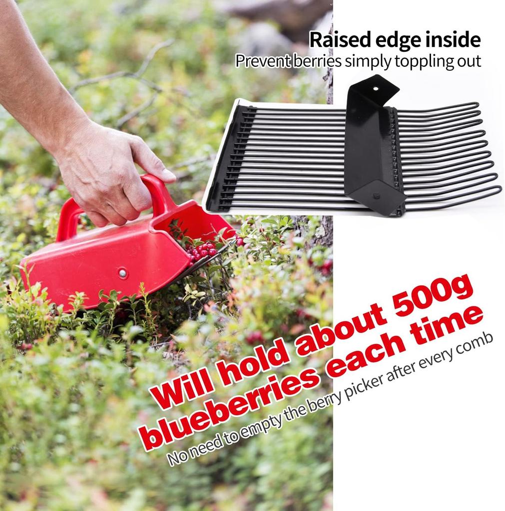 124 Pack Berry Picker With Metallic Comb And Ergonomic Handle For Easier Berry Picking
