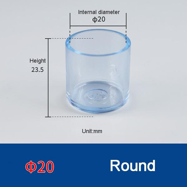 Transparent Thickened Table Foot Mat, Protective Cover, Non-slip, Wear-resistant, Furniture, Chair Noise, 4 Pcs Set Foot Cover