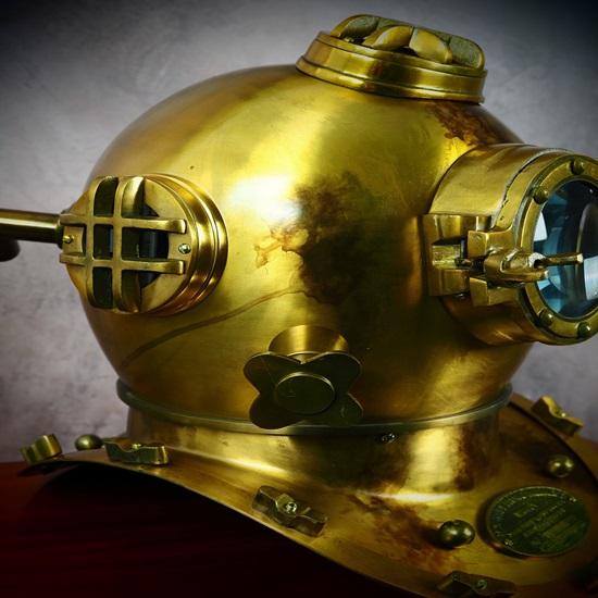 Vintage Diving Helmet Mark V Navy Diving Helmet 1897 Brass Copper