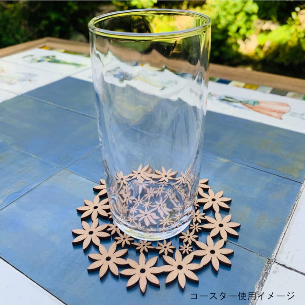 Sikten Nordic Goods Lithuanian Wooden Coasters, Set of 5 (No. 35, 43, 45, 114, 119), Each Coaster Approx. 10cm X 10cm