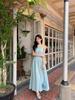 Black waist-exposed holiday dress, new design sense, waist-closed and thin, sleeveless neck-hanging long dress for women in summer