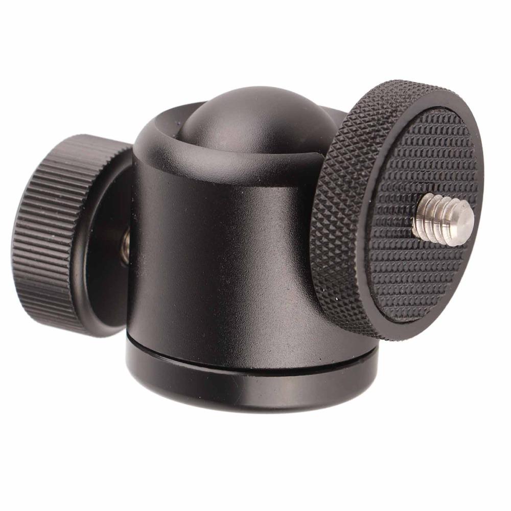 1/4 Inch Hot Shoe Ball Head Mount 360 Degree Rotating Panoramic Tripod Mount  for Camcorders
