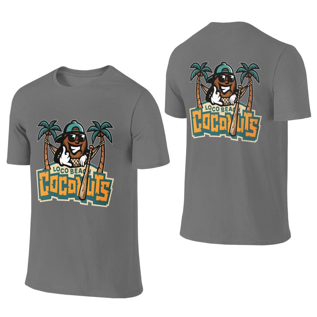 Loco Beach Coconuts Baseball Simple Reversible Tshirt Sweet Girl Girlish Feeling Quickdrying Basic Tee