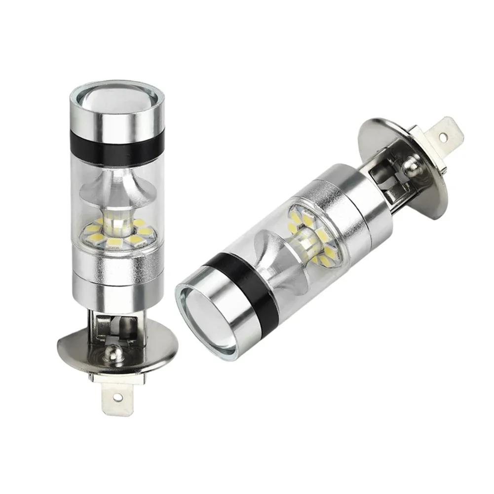 1000LM LED Headlight White 100W 12-24V 20-2pcs 6000K Driving H1 Parts Projector Replacement Wear-resistant
