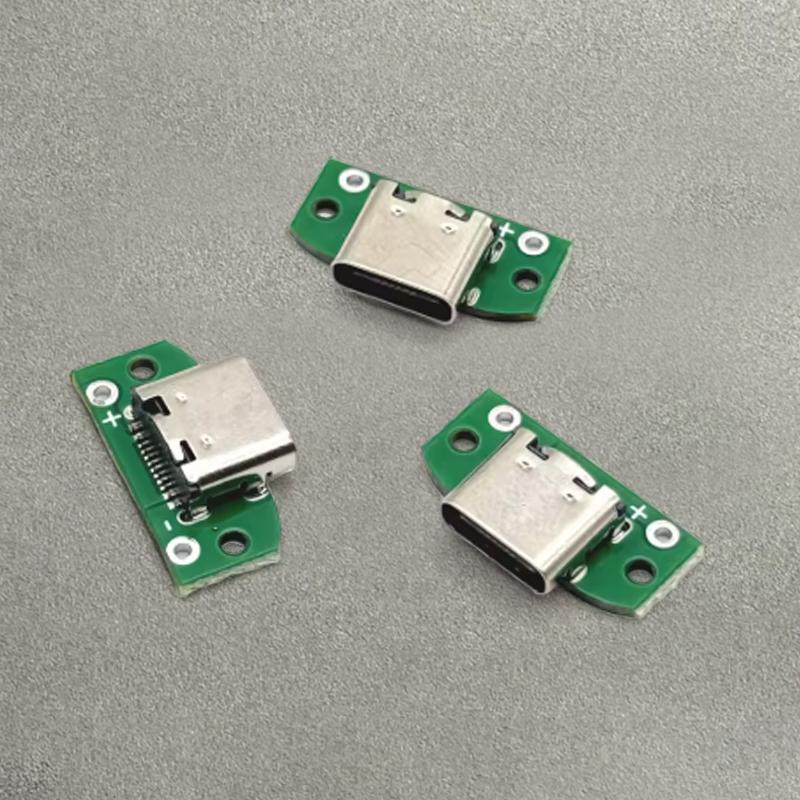 1/2/5PCS Typec Female 16pin Connector with1.25/2.0/2.54 Wire USB Male Plug Electric Terminals Welding DIY Charge Cable PCB Board