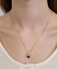 Tatiana (Silver 925) Acorn Stone Pendant Necklace Nz2523 Onyx