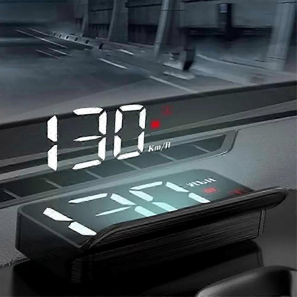 M3 Car HUD Display - Digital OBD2 Head Up Display for Real-Time Speed, Temperature & Voltage - 86x37x16mm Black - Easy Installation