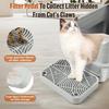 Cat Litter Box Ramp, Litter Box Step Mat with Filter Function Cat Stair for Litter Box, Easy to Clean, 11.8''x 8.2''x 2'' Cats Pedal Step Stool Ideal