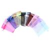 100 Bucăți/Lot Pungi Colorate din Organza 10x12cm/10x15cm/13x18cm Pungi de Ambalare Bijuterii Pungi cu Șnur pentru Depozitare Cadouri de Nuntă