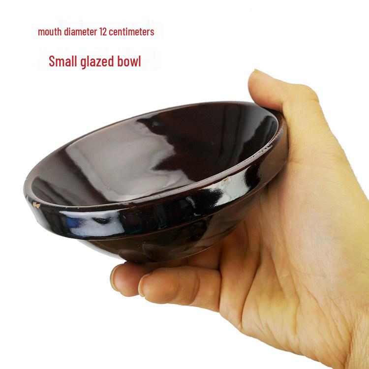 Retro Earthenware Mini Rice Bowl - Old-Fashioned Steamed Pot