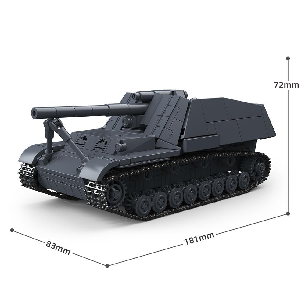 World War Army Military Soldiers Sd.Kfz.165 Self-Propelled Artillery Model Building Blocks Bricks Toys