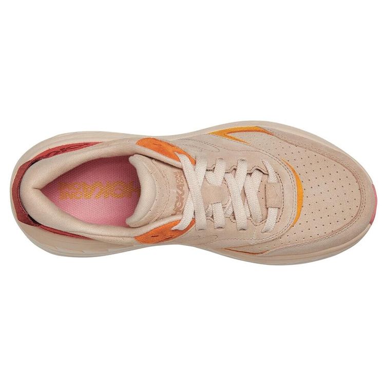 HOKA Bondi L Suede Shifting Sand Unisex Sneakers Tan Multi-Color 1124631-SSDM