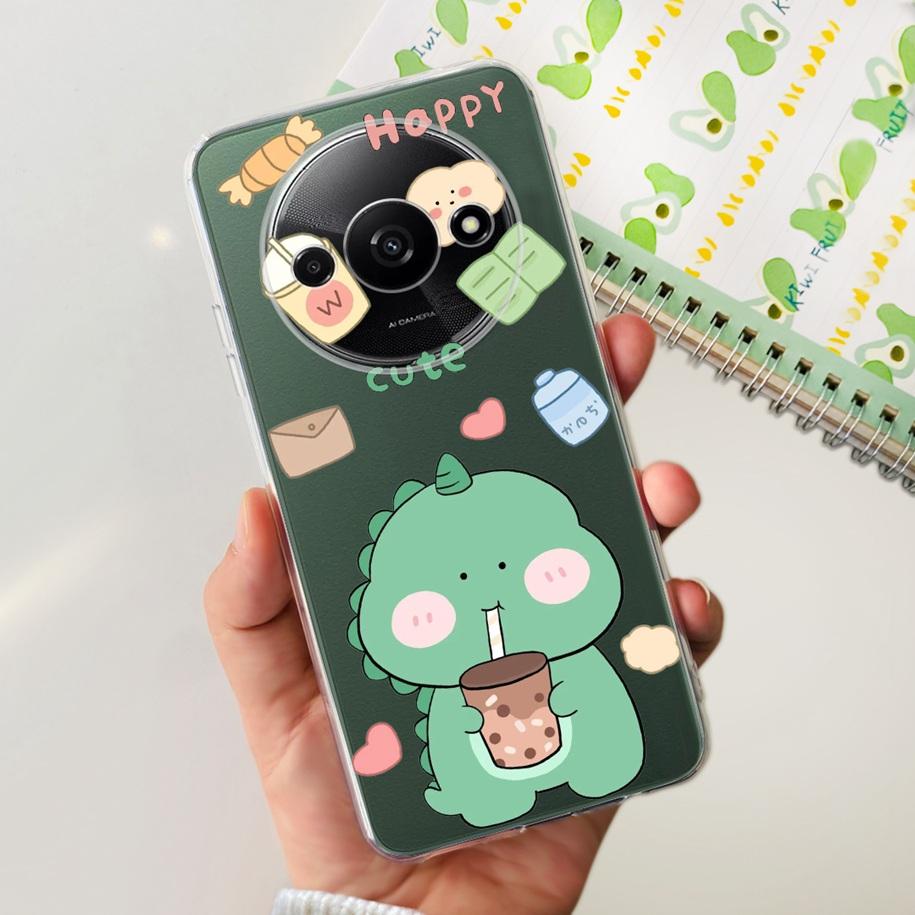 For Xiaomi Redmi A3 Case 2024 Popular Flower Soft Silicone Clear TPU Phone Cover For Xiomi Redmi A3 A 3 Bumper on RedmiA3 Fundas