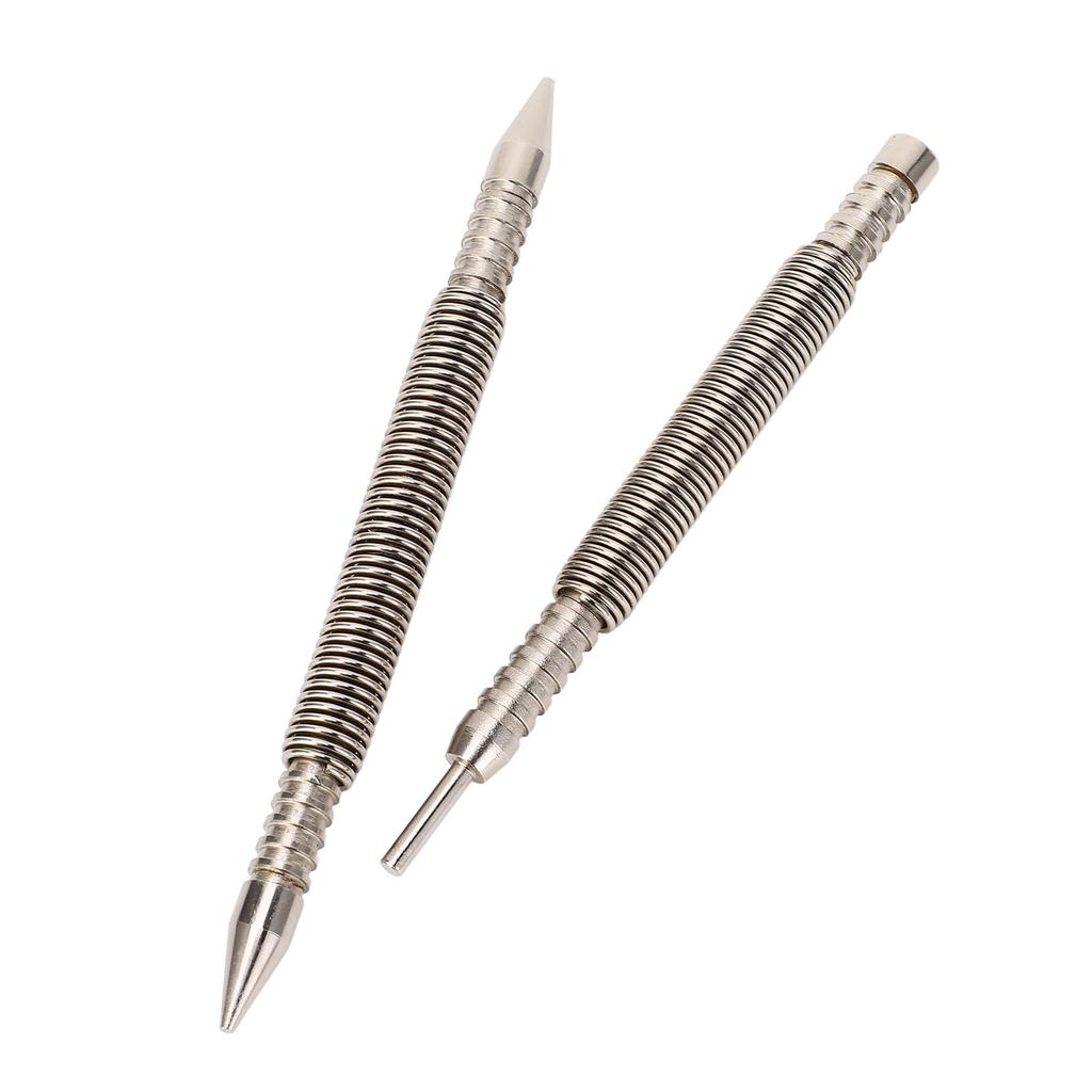 Dual Head Nail Setter and Hinge Pin Punch Set Bearing Steel Spring Nail Set for Wood Metal Plastic
