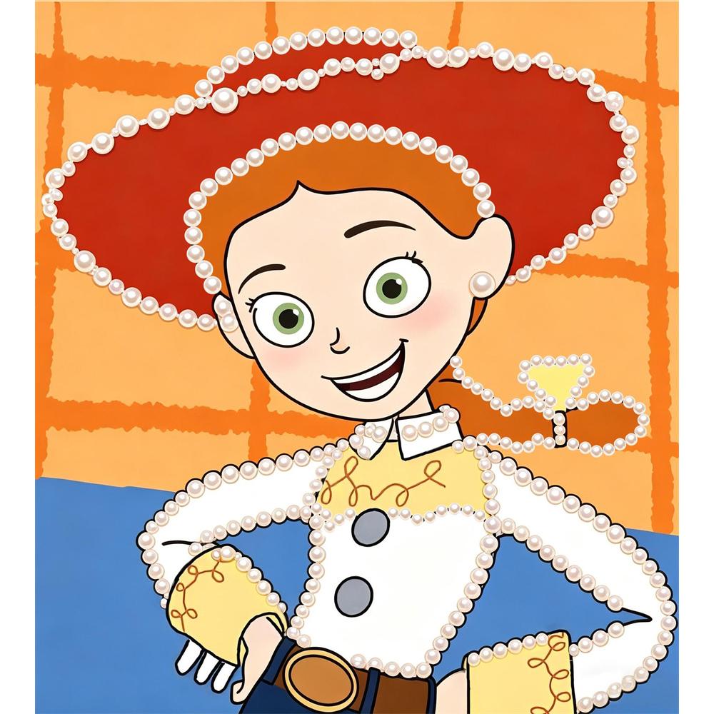 

Disney Pearl Art Toy Story s Jessie DIY Handmade Pearl & Gemstone Art Kit Special Shapes Home Wall Decor Crafts 30x40