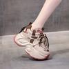 Fashion Womens Sneakers Shoes 2024 Fashion Tennis Female  Woman-shoes Designer Trainers New Thick Sole Rose High Fabric Lace-Up