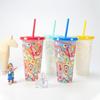 Dining Supplies Cold Drink Cup Plastic Straw Cup Portable Iced Coffee Cup  Kitchen
