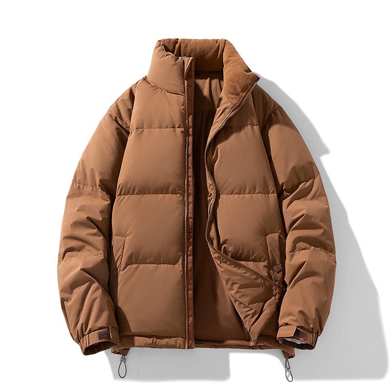 Men's Winter Stand Collar Down Jacket - 90% Down, Thickened, Warm, Trendy Design for Couples