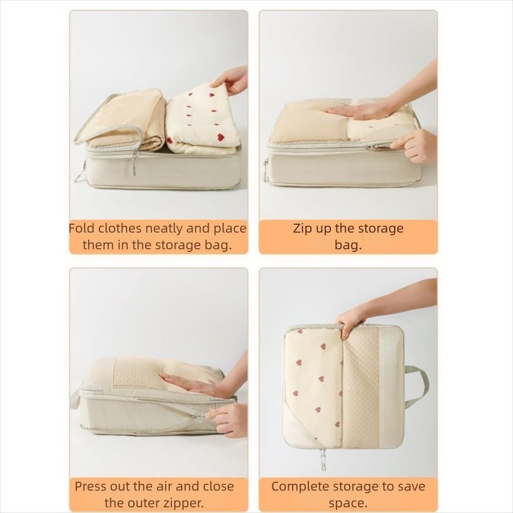 5Pcs Compression Waterproof Travel Organizer Bag 5 in 1 Set Clothes Storage Bag  Home