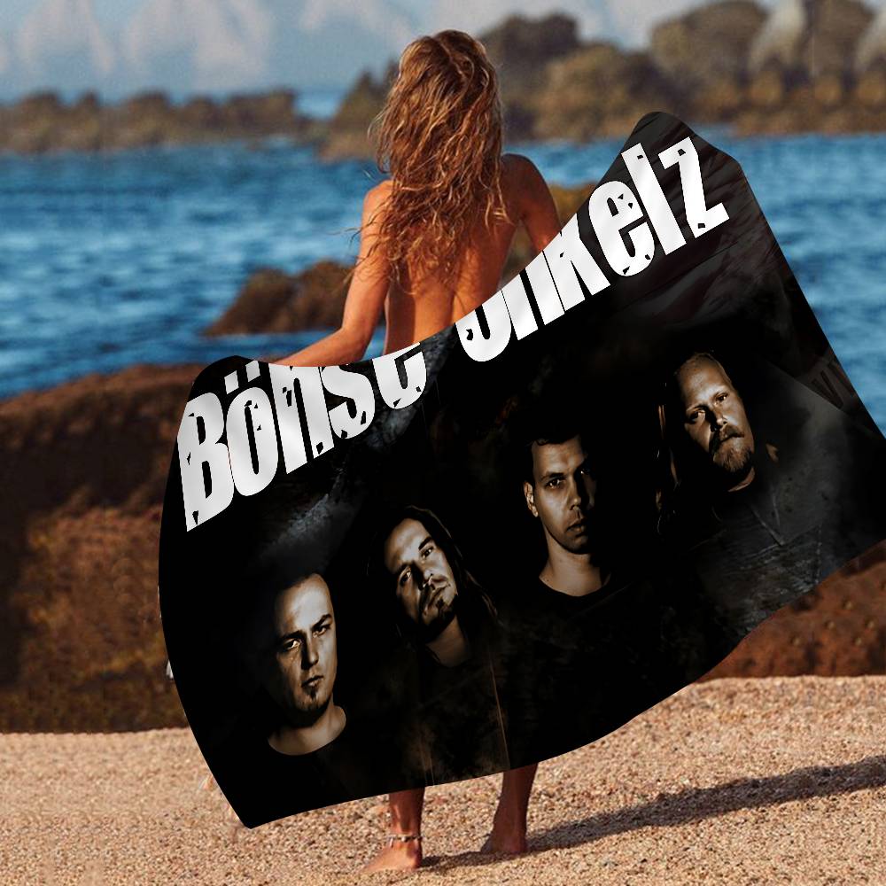 G-Germany B-Bohse O-Onkelz Bath Towel Microfiber Soft Water Absorbing Breathable For Girl Kids Decorative Cartoon Beach Towel