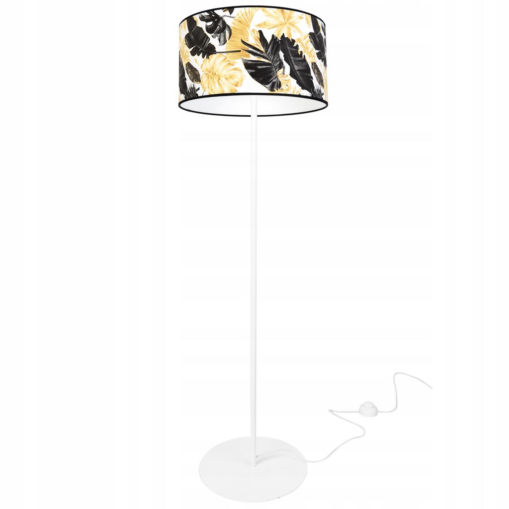 Elegant Floor Lamp, Golden Flower Lampshade, Led