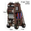 MOC Medieval Furniture Building Blocks Cannon Sheepskin Leather Rack Spinning Wheel Map Desk Loom Bricks Toys Kids Gift