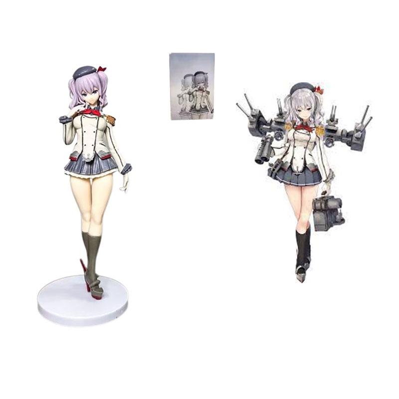 18cm Pvc Model Figure Beautiful Girl Kanmusume Kashima Standing Pose Anime Collectible Wholesale
