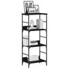 Bookshelf Black Oak Look 50 X 33 X 117.5 Cm