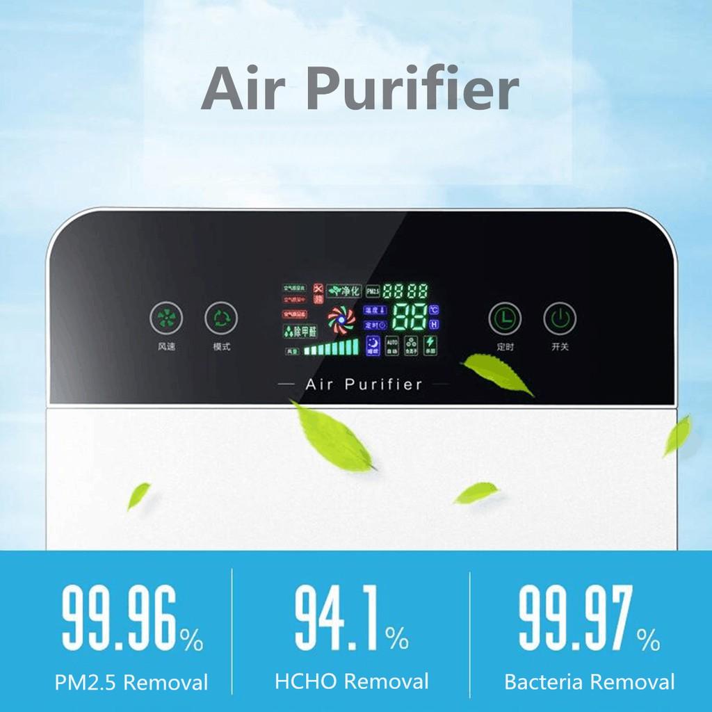35W Timer HEPA Dust Allergies Odor Cleaner Ionizer Oxygen Bar Portable Remote Control Air Purifier Cleaner 375x253x670mm