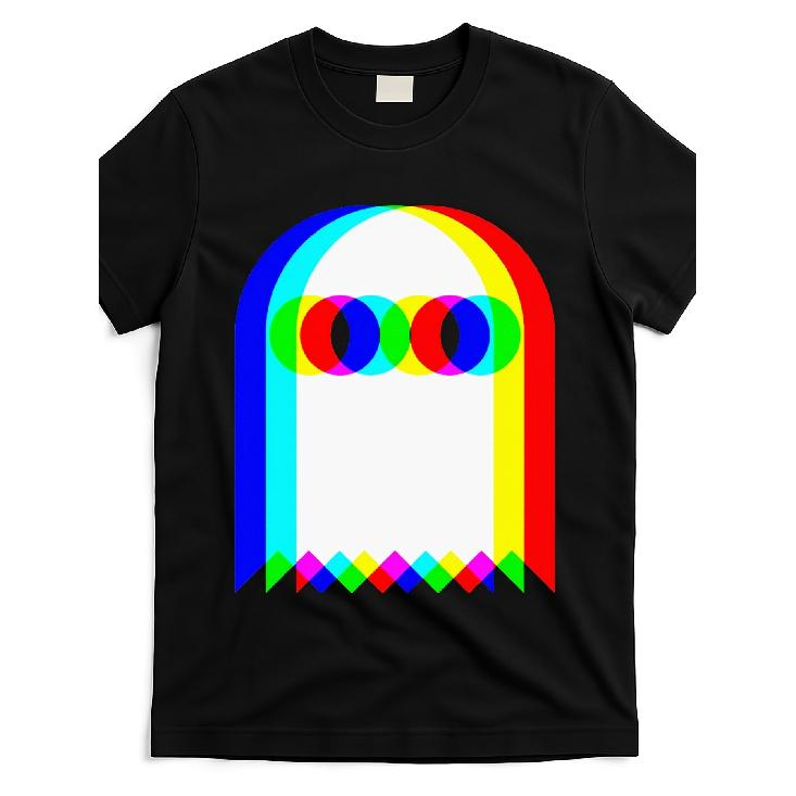 1pc Men'S & Women'S Trippy Vaporwave Retro Gaming Graphic T-Shirt - 80s Neon Pixel Art Design, Loose Fit Short Sleeve Round Neck Tee for EDM Music