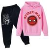 Kids Printed Hoodie and Sweatpants Set Long Sleeve Loose Fit Pullover Outfit for Boys and Girls