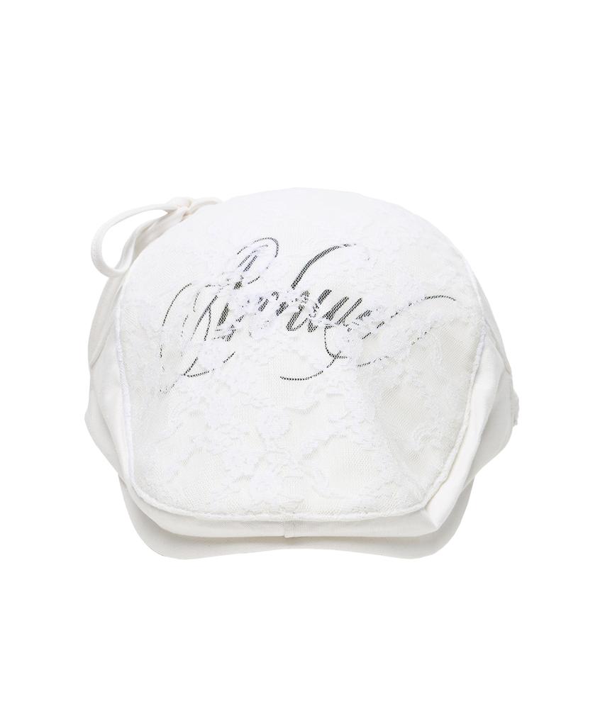 Gillaakaibeu Archive Logo Lace Hunting Cap_White