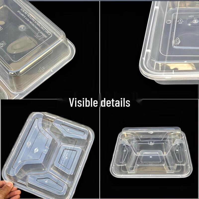 Disposable 5-Compartment Plastic Takeout Food Containers