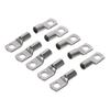 10 Stück Neu 10AWG SC16-6 Kupferdrahtkabelschuhe Silberfarben Kupferbatteriekabelenden Bolzenlochösen Steckverbinder