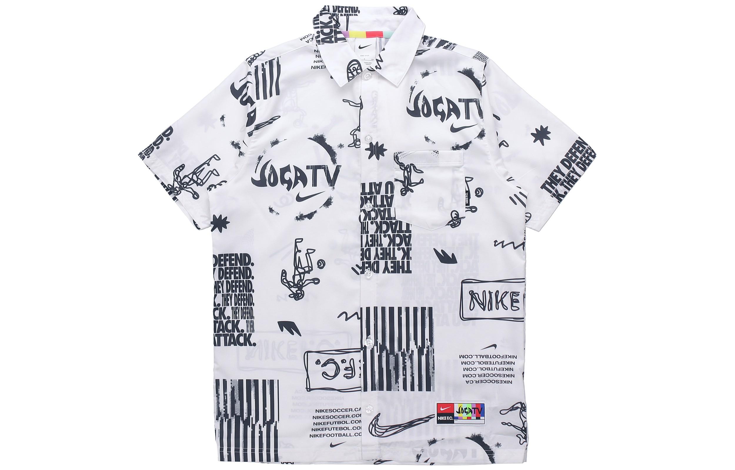 Nike Shirts Men s White Lapel Moderate Shirt DA1474-100