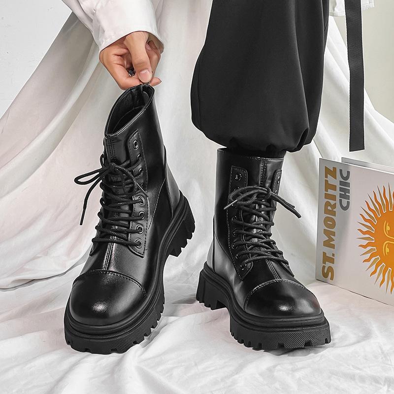 Autumn and winter new Martin boots men's platform locomotive boots British style men's boots winter outdoor casual tooling boots