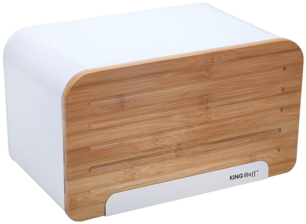 KINGHOFF KH-1072 WHITE BREAD BOX WITH BOARD