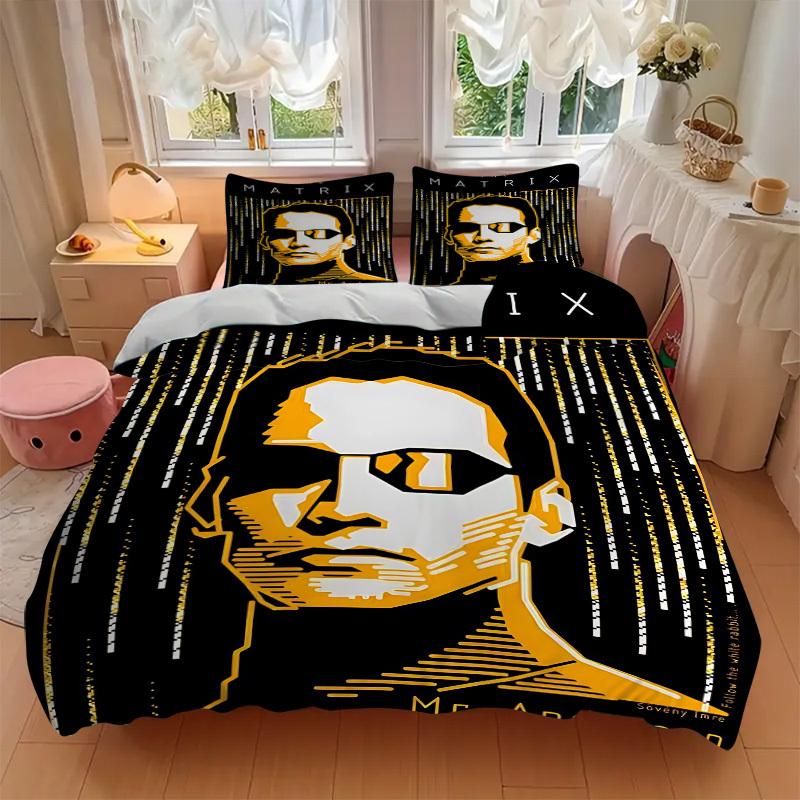 3pcs The Matrix Duvet Cover Set, 1 Duvet Cover + 2 Pillowcases (No Insert), High-Definition Print for All Seasons,Durable yy251103077