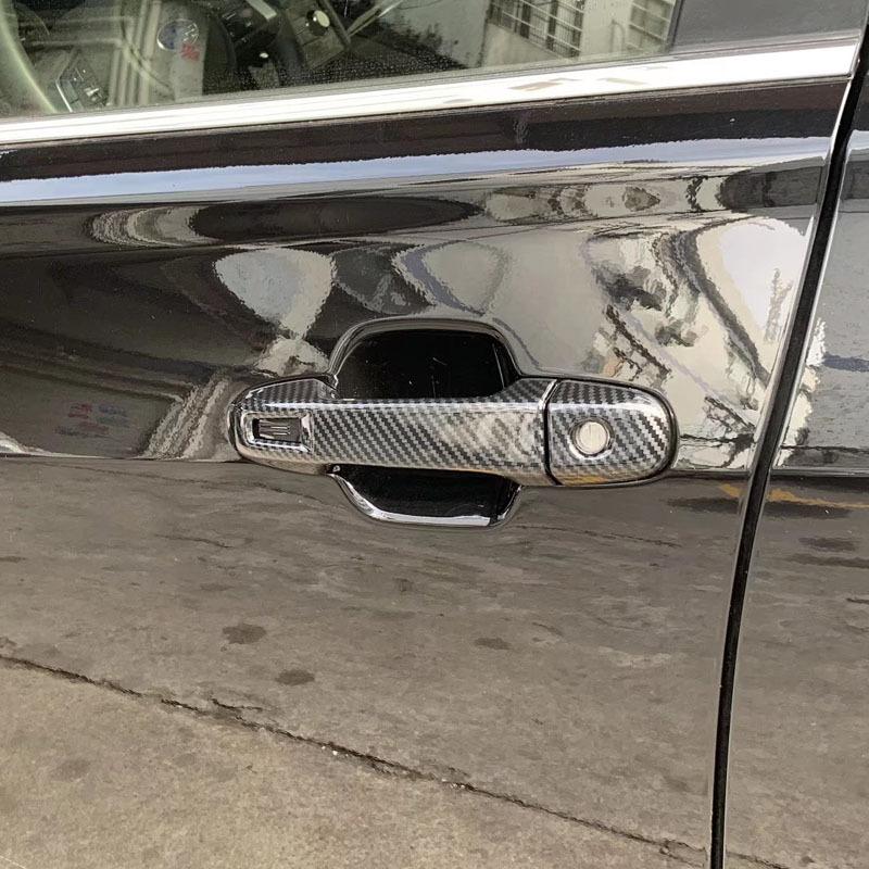 ABS Chrome Carbon Fiber Door Handle Cover Sticker Molding For Toyota GR 86 Subaru BRZ Car Styling Accessories