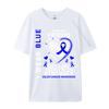 I Wear Blue For My Friend Colon Cancer Awareness Casual Fitted Design Tops Tees Oneck Cotton Fabric T Shirts For Unisex